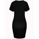 Vestido Curto Estampado Caveira