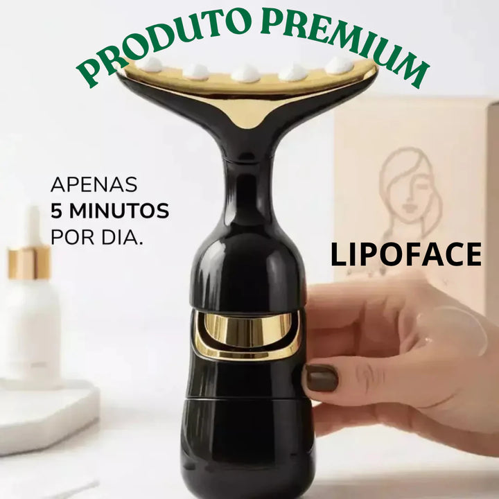 Massageador Facial LIPOFACE  3 em 1 (Rosto, Pescoço e Colo)
