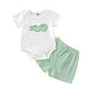 Conjunto Body + Shorts Jacaré - 0 a 4 anos
