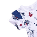 Conjunto Casual 3 peças Floral - Tamanhos de 2 a 6 anos