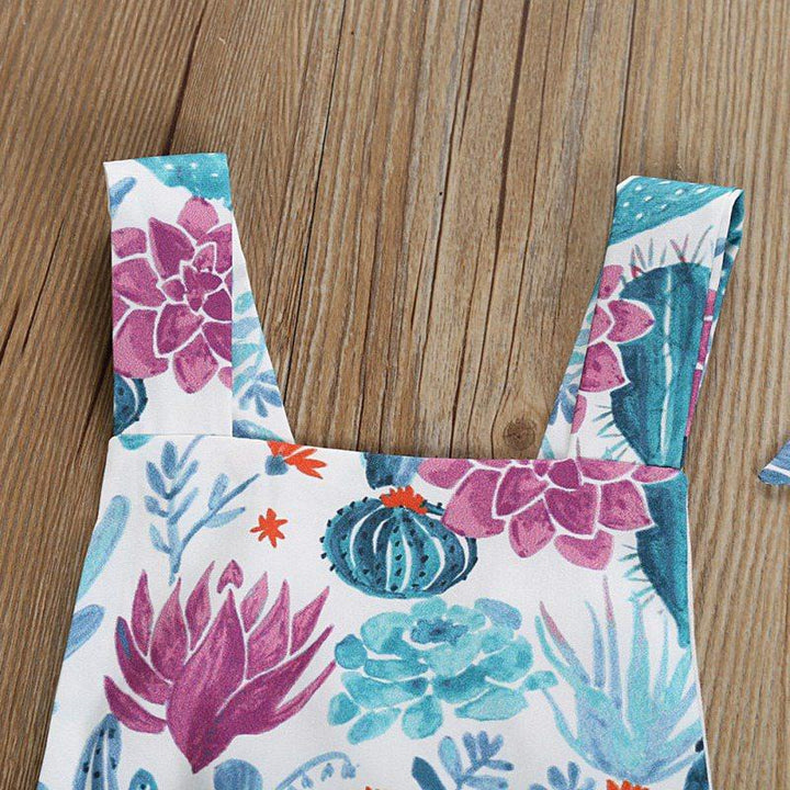 Body Floral Cactos com Laço - Tamanhos de 0 a 2 anos