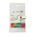 Conjunto 3 Grampos de Cabelo Metal e Pérolas