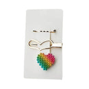 Conjunto 3 Grampos de Cabelo Metal e Pérolas