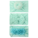 Conjunto Faixa 3 Peças Flor Nó e Laço