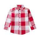 Camisa Manga Longa Xadrez Tons de Vermelho - Tamanhos de 2 a 9 anos