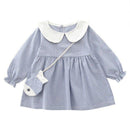 Vestido Xadrez com Bolsinha de Peixe - Tamanhos de 0 a 4 anos