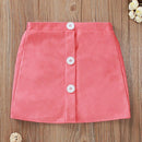 Conjunto Saia e Cropped Floral - Tamanhos de 1 a 5 anos