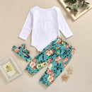 Conjunto Floral 3 Peças Love - Tamanhos de 0 a 18 meses