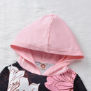 Conjunto Floral com Listras - Tamanhos de 0 a 2 anos